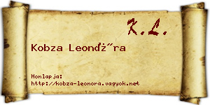 Kobza Leonóra névjegykártya